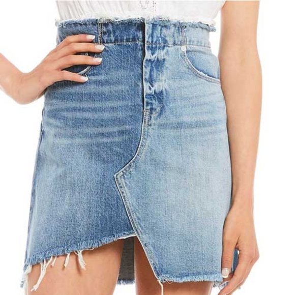 Chelsea & Violet Distressed Asymmetrical Hem Skirt - Picture 2 of 5